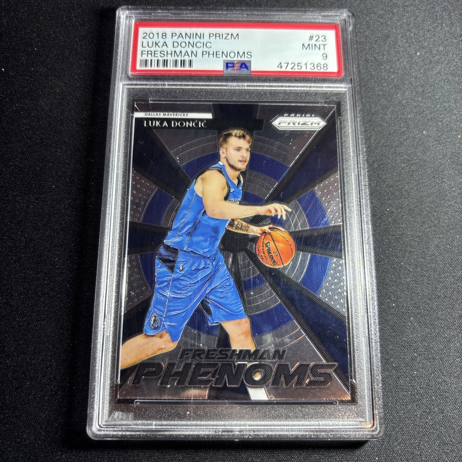 2018-19 Prizm Luka Doncic Rookie Freshman Phenoms #23 PSA 9 Mavericks