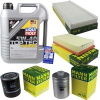 Inspektionspaket 5L Liqui Moly Top Tec 4100 5W-40 FüR Audi 80 Avant 2.6 Quattro