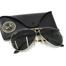 Ray Ban Sunglasses Eyewear Shooter Teardrop RB3138 Metal Gold Green Lens Ray Ban