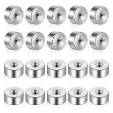 Stainless Steel Silver Earring Backs 20pcs Flat Screw On Stud Earring Findings