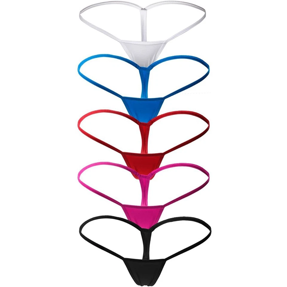 5PCS/LOT Sexy Womens Micro Thongs G String Tanga Panties Mini Underwear Lingerie - Bild 2 von 4