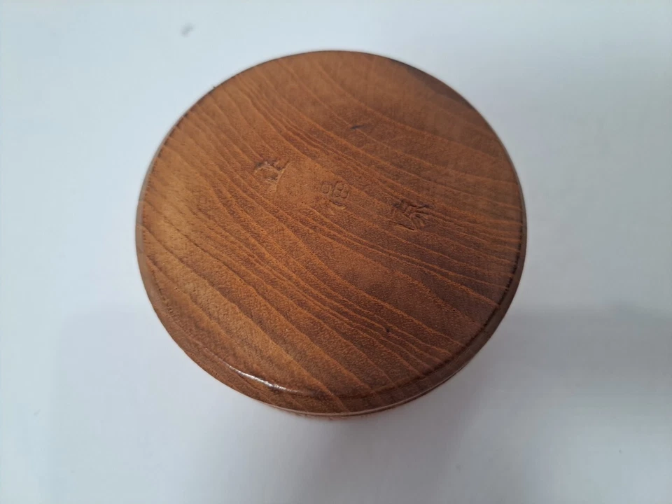 Brújula de madera de colección herramienta de navegación náutica marítima asiática antigua 3" Foto 3 de 4
