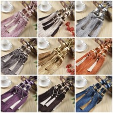 1 Pair Hanging Ball Curtain Holder Tassel Bandage Drape Tieback Buckle Kit Multi