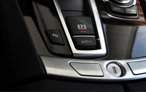 Fit For BMW 7 Series 2009-2014 2015 Matte Black P Gear Brake Button Sticker Trim - Picture 2 of 7