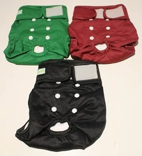 Wegreeco Dog Diapers MEDIUM Washable Reusable Puppy 3pk