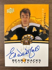2023 UPPER DECK BOSTON BRUINS CENTENNIAL ED WESTFALL AUTO BEAR TRACKS BT-EW BA