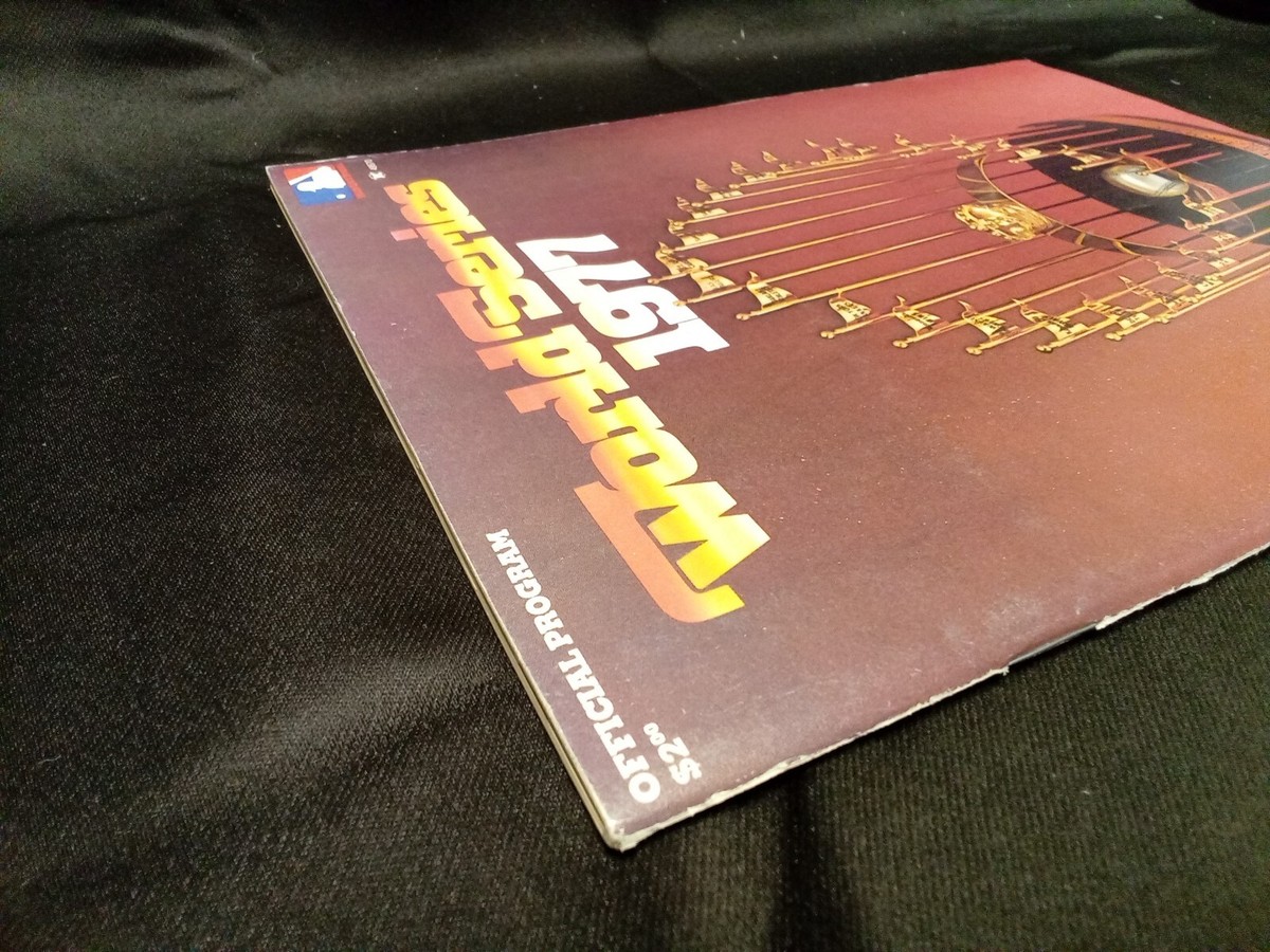 1977 MLB BASEBALL WORLD SERIES OFFICIAL SOUVENIR PROGRAM w CLEAN
