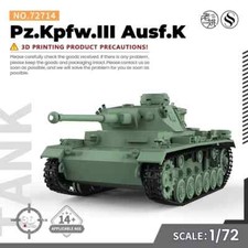 MRY-SFW SS72714 1/72 25mm Military Model Kit Pz.Kpfw.III Ausf.K