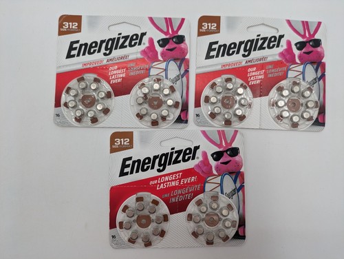 Energizer 312 Batterien für Hörgeräte X (3er Pack) 48 Batterien Neu