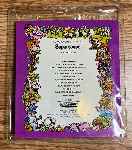 1975 La Lampada Di Aladino Buch Kassette Band Superscope Vintage italienische Übersetzung - Bild 2 von 2