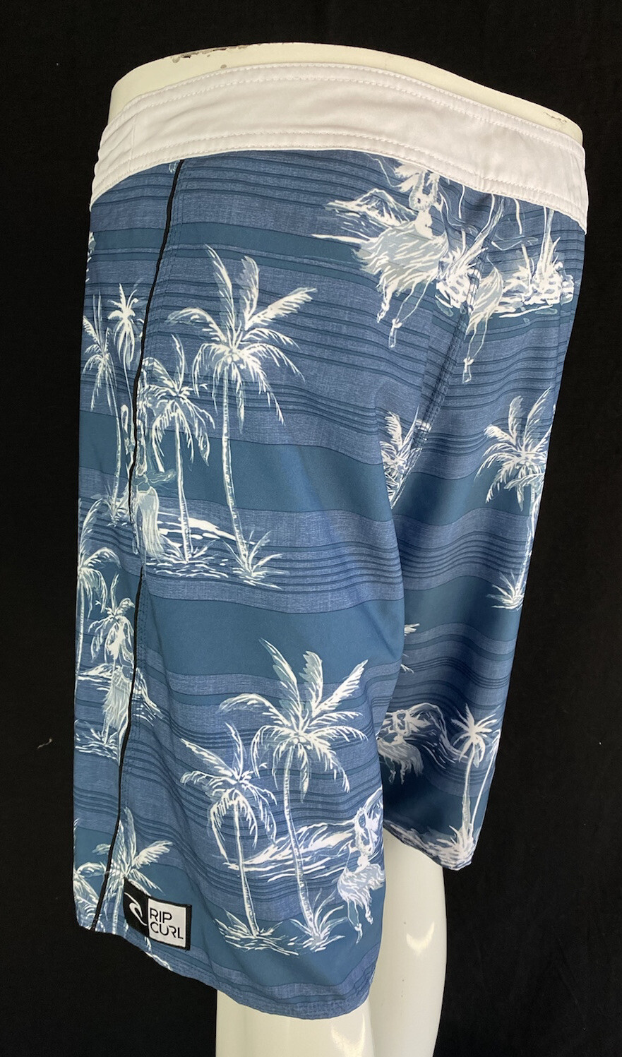 Rip Curl Blue Hawaiian Hula Print Board Shorts, Men's… Gem
