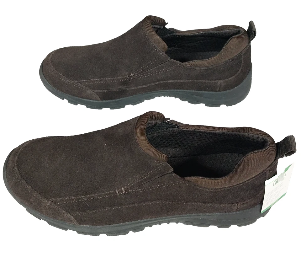 Lands End Shoes Youth Size 5 M Boots Brown Slip On Suede Odor Protection New - Image 3 of 4