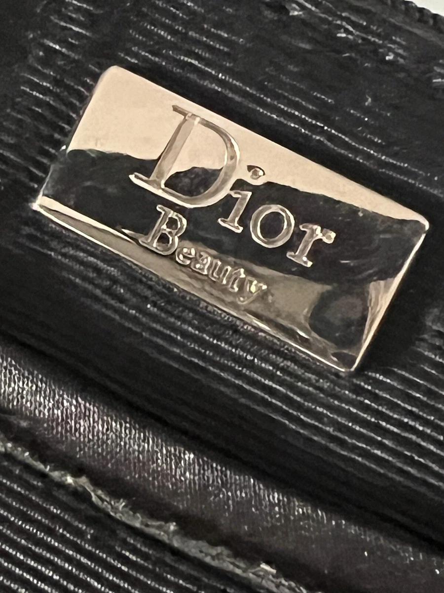 DIOR pochette nera porta trucco beauty case tessuto rigido organizer L 20