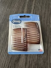 Vintage 2002 Goody 2 Pack Side Combs. 10324. Brown Tortoise Color. New. Sealed