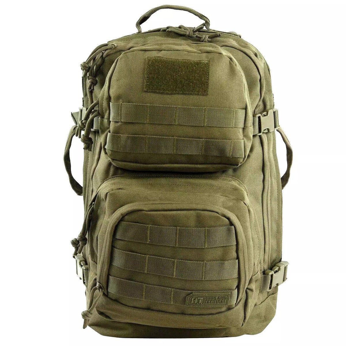Highland Tactical Major Dark Green Heavy Duty Backpack MOLLE WEB