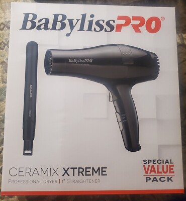 BaByliss PRO Porcelain Ceramic Carrera2 Hair Dryer & Straightening Iron 1 in 