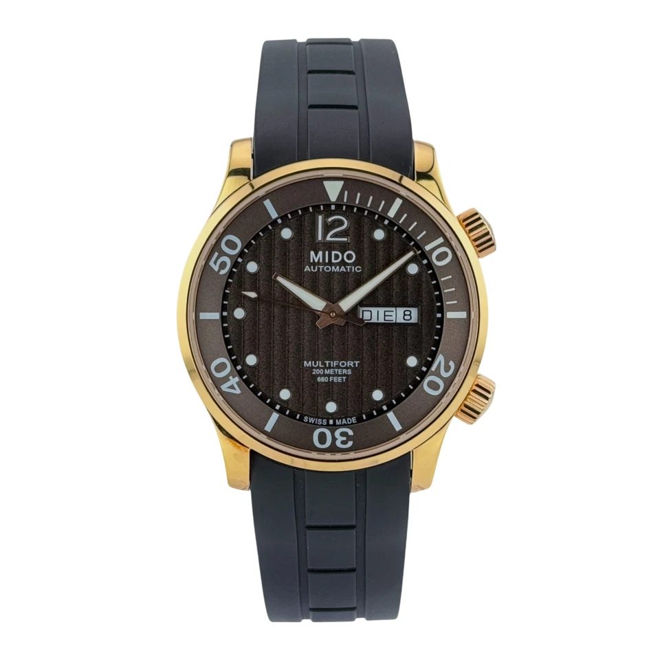Mido Multifort 42 mm Herrenuhr Uhr Automatik Edelstahl Gold watch Ref. M005930 A - Bild 1 von 4