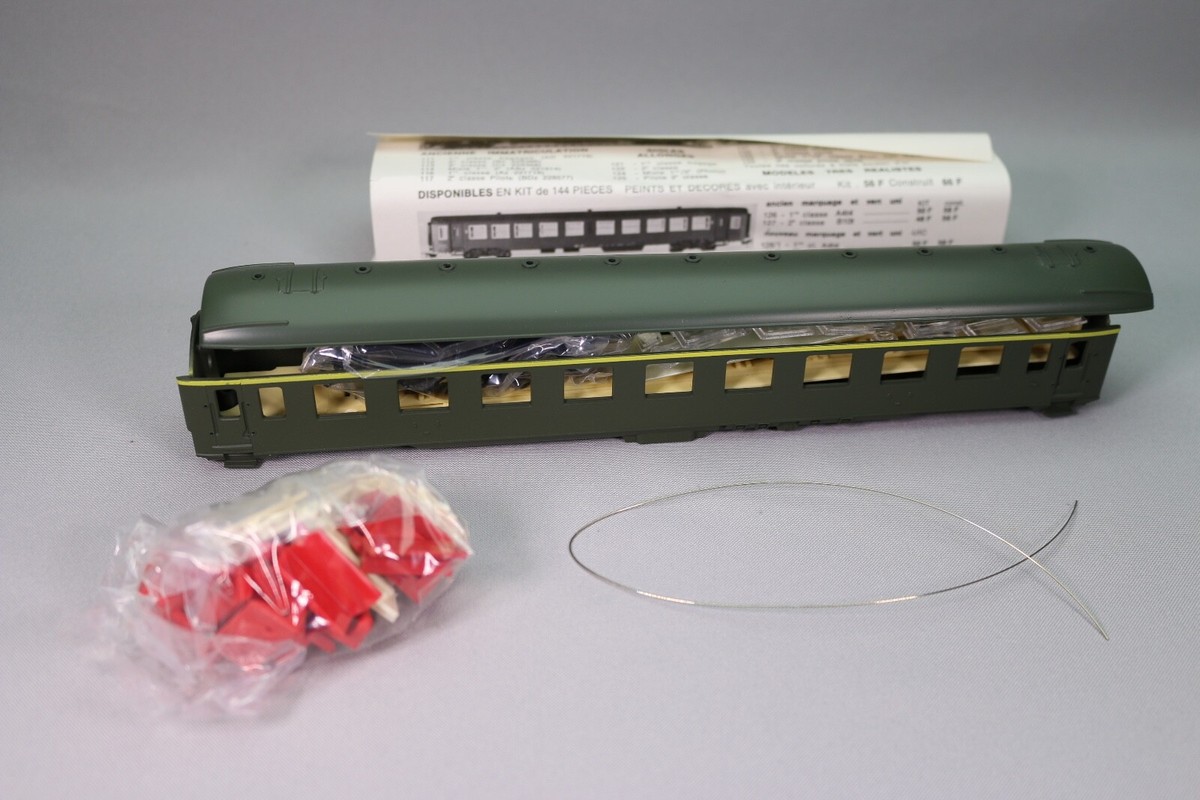 Kit Voiture HO 1/87 RMA CPMR ZA1285 - Voyageurs Type DEV - 260 Mm - À Monter