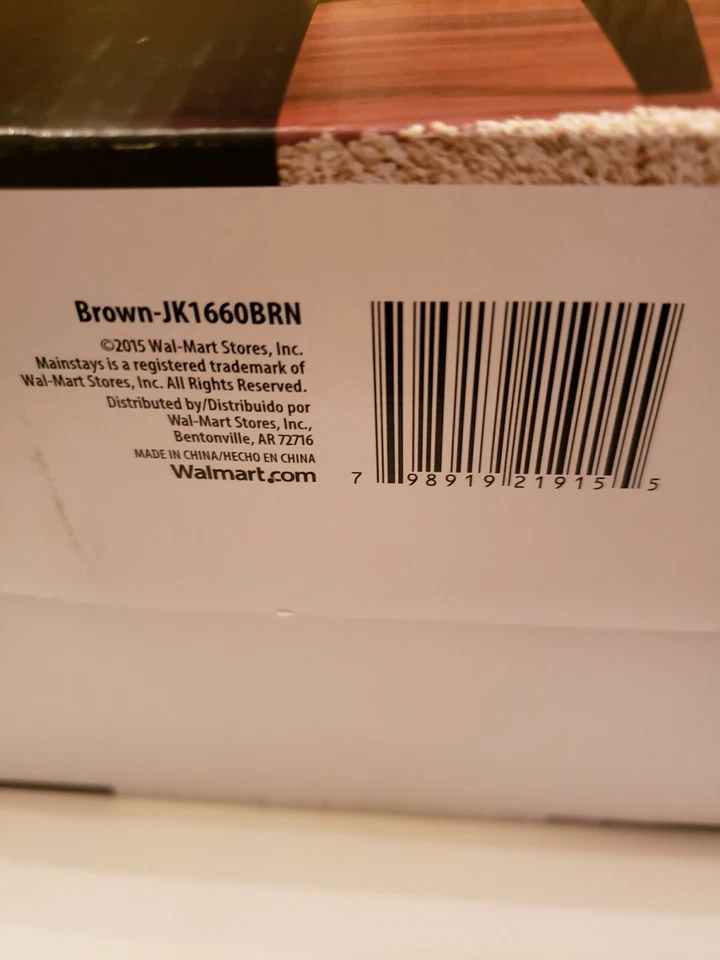 MAINSTAYS 72" COMBO FLOOR LAMP W/ ADJUSTABLE READING LAMP, BROWN *DISTRESSED PKG - Image 3 of 3