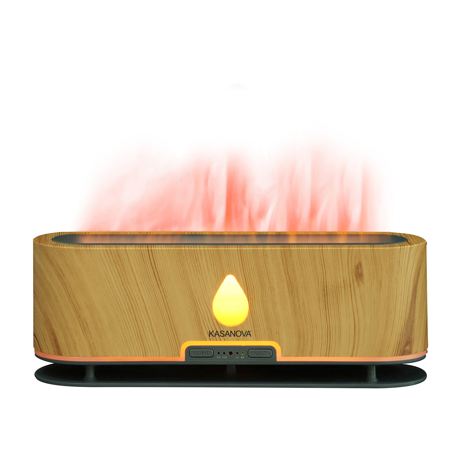 Diffusore elettrico legno effetto fiamma 200 ml marrone