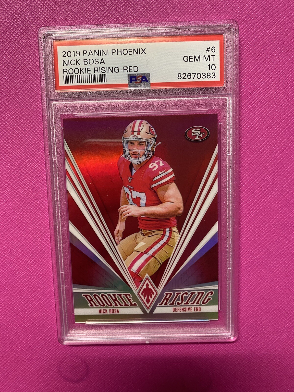 Nick Bosa Panini Phoenix Rookie Rising #6 Red