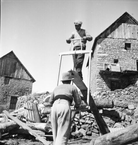 BEUIL c. 1935 - Scieurs de Long  Alpes Maritimes - Négatif 6x6 - N6 PROV1 - Photo 1 sur 1