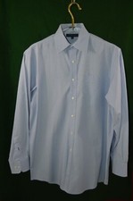 Tommy Hilfiger Men's L/S Blue Dress Shirt SZ 16 32-33