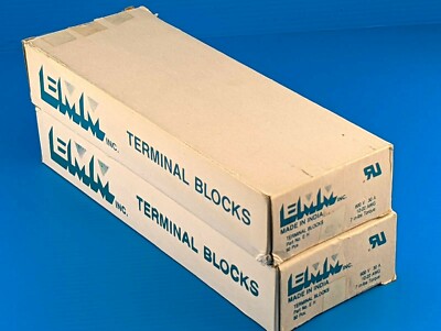 NEW EMM Terminal End Block EH, 30-Amp, 600V, Box of 80 ( Lot of 2 )