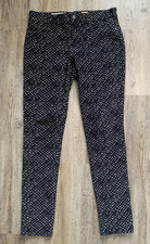 Anthropologie Pilcro Letterpress Pants 29 Black Tan Corduroy Serif Skinny Preppy