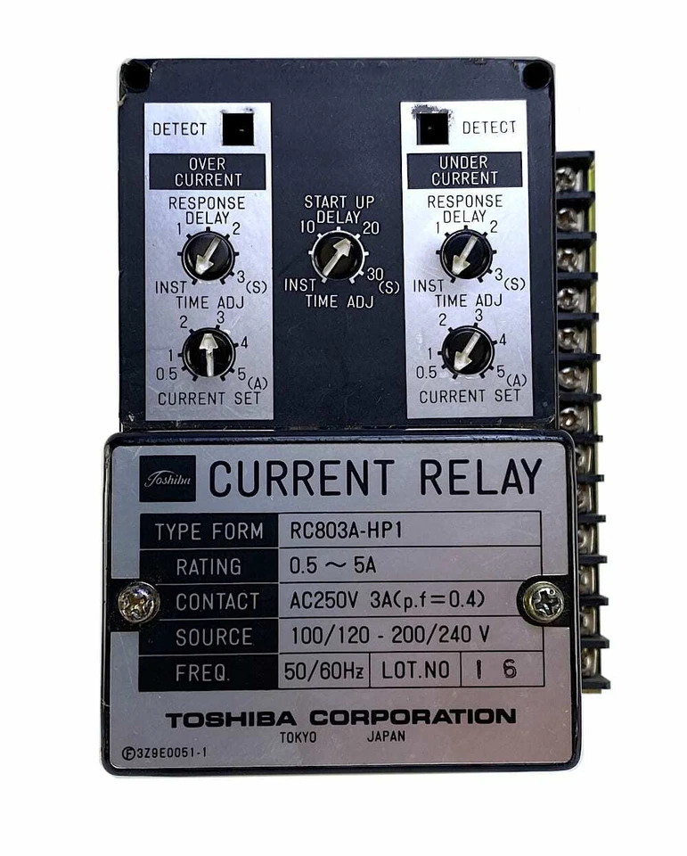 Relé de corriente Toshiba RC803A-HP1 120/240 Vac 0,5 - 5 Amp Foto 2 de 2