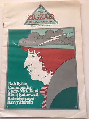 ZIGZAG Mag no 58 March 1976 Bob Dylan Blue Oyster Cult Excellent RARE