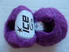 Ice Yarns Kid Mohair Fine yarn, Purple, lot of 2 329 yds ea 
