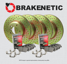 Fr Brakenetic Sport Drilled Brake Rotors Quiet Pads Evo X Bsk81022