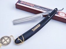 Rasiermesser DORKO Spike Point, Spitzkopf SOLINGEN TOP 4/8 Straight Razor Black!