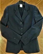 The Tailored Sportsman Black Plaid Hunt Coat, Size 2S #SL4013