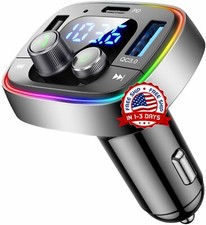 Adaptador Bluetooth para radio de coche Reproductor de m sica 7 colores US NUEVO
