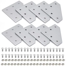 2020 Aluminum Corner Bracket 8PC - 5 Hole Anodized w/Screws for CNC