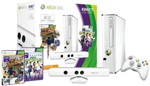 Xbox 360 4GB Kinect Special Edition White Very Good 2Z