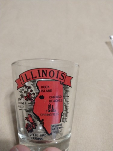 Vintage - The State of Illinois - Shot Glass - *RARE*