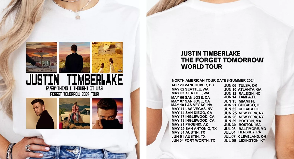2024 Justin Timberlake Tour Shirt, Forget Tomorrow World Tour S-5XL NL2968