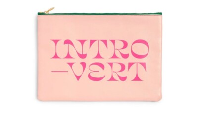 ban.do  Introvert / Extrovert Clutch 8'' x 11.5''  New  Pink