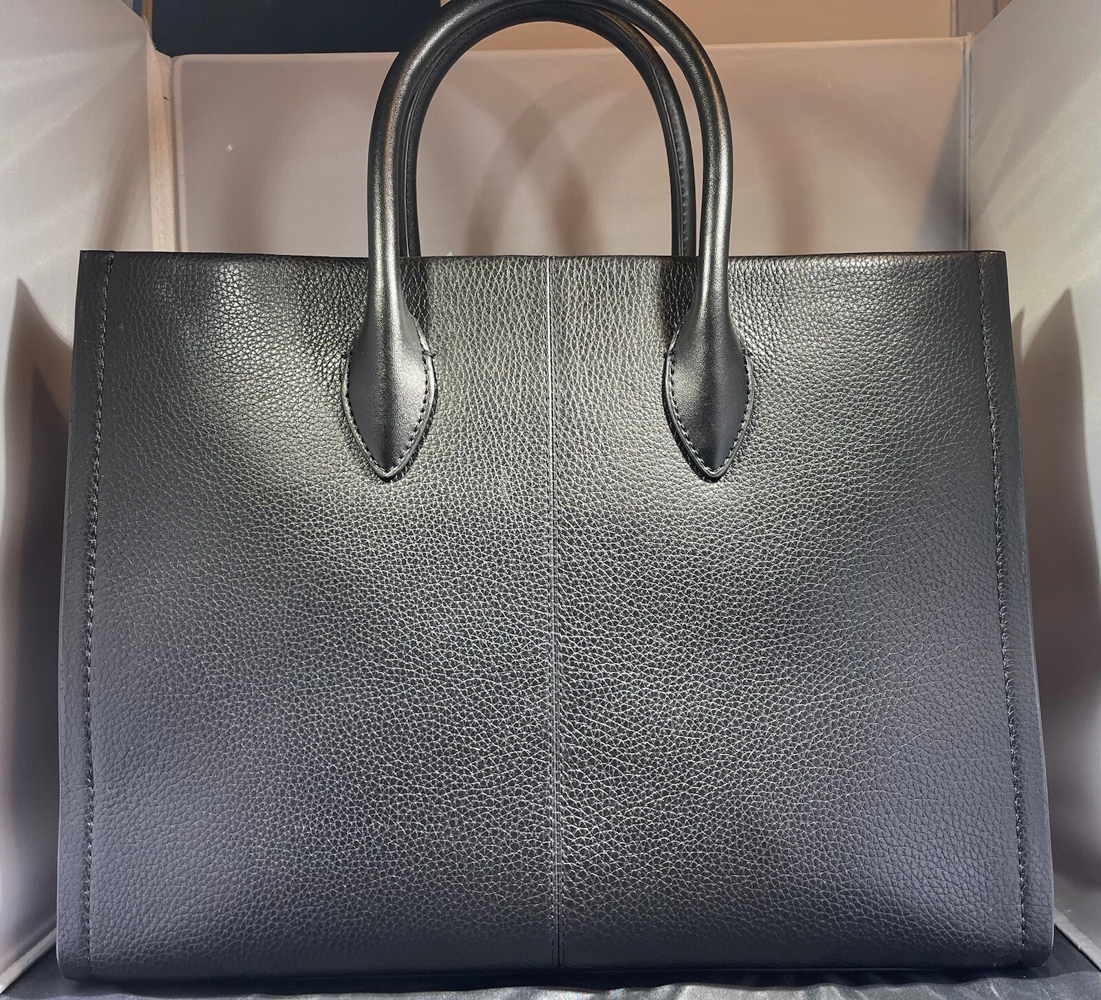 Borsa a tracolla Michael Kors Mirella media in pelle nera nuova con etichetta