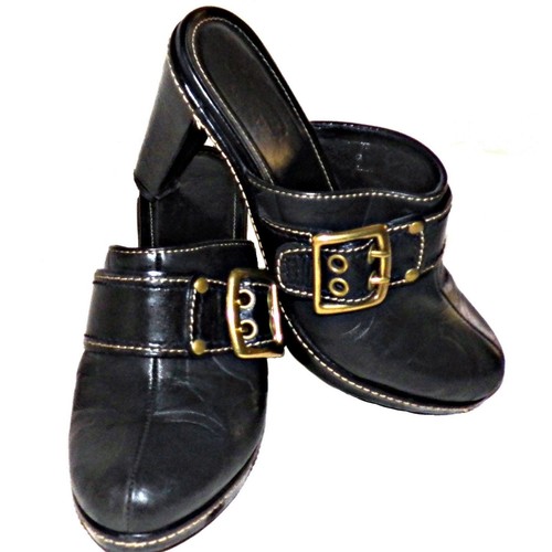 coach mules black