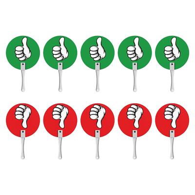 10 Stück Ja Nein Paddel Daumen hoch runter Paddel zur Aktivitätsbewertung