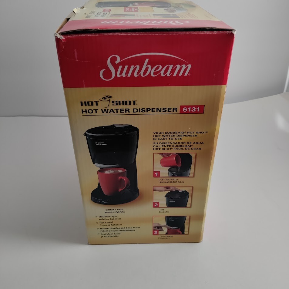 Sunbeam Hot Shot Hot Water Dispenser 16 oz, Black, 6131 Heats Water