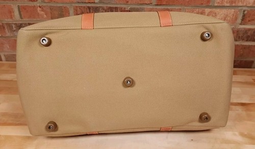 Hartmann Hudson Gladstone Cadillac Belting Leather Twill Briefcase Attache Bag - Picture 8 of 11