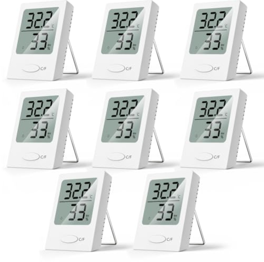 Termometro Ambiente Interno,Mini Igrometro display LCD di Celsius o Fahrenheit,