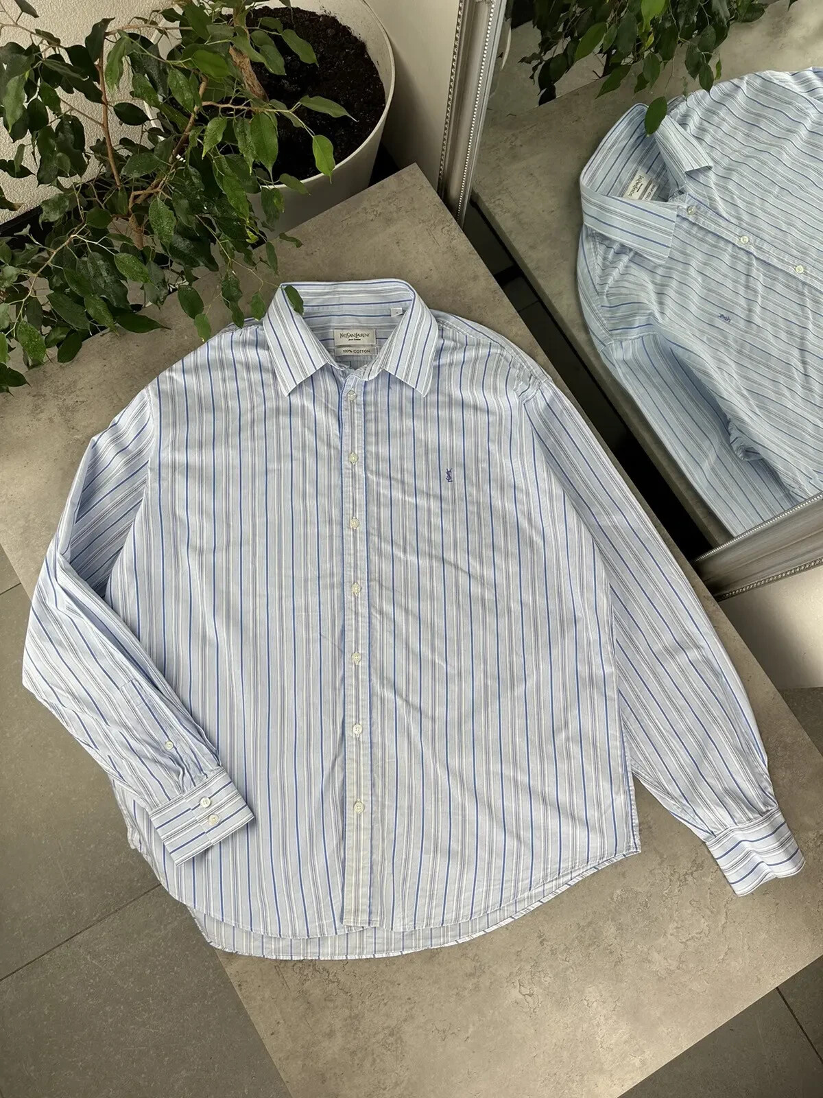 Camicia da uomo Yves Saint Laurent manica lunga taglia 45 18