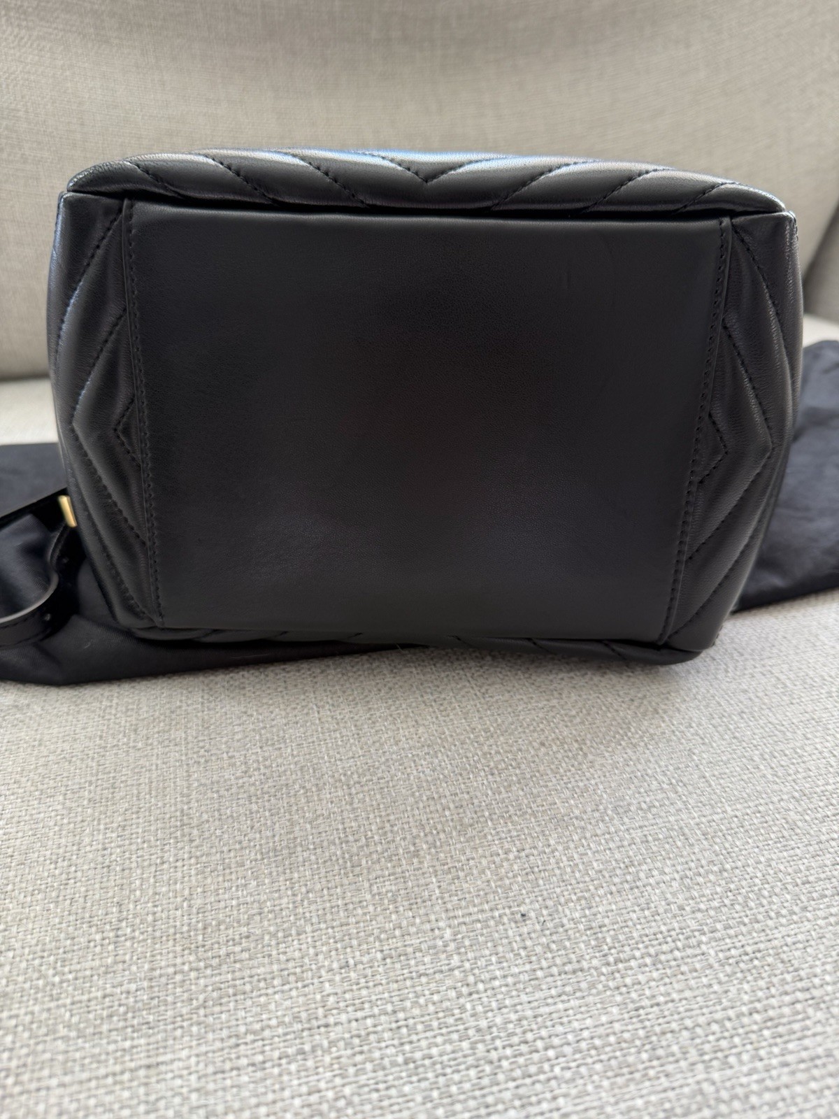 Authentic Saint Laurent Joe Drawstring Black Quil… - image 11