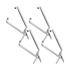 Yexiya 4 Pcs C Clamp Large Opening Jaws with Grip Swivel Pads Plain Handle Al...